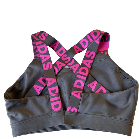 Nike Women's Dri-Fit Swoosh Sports Bra XXS Gray Black Medium Support New - Picture 2 of 9